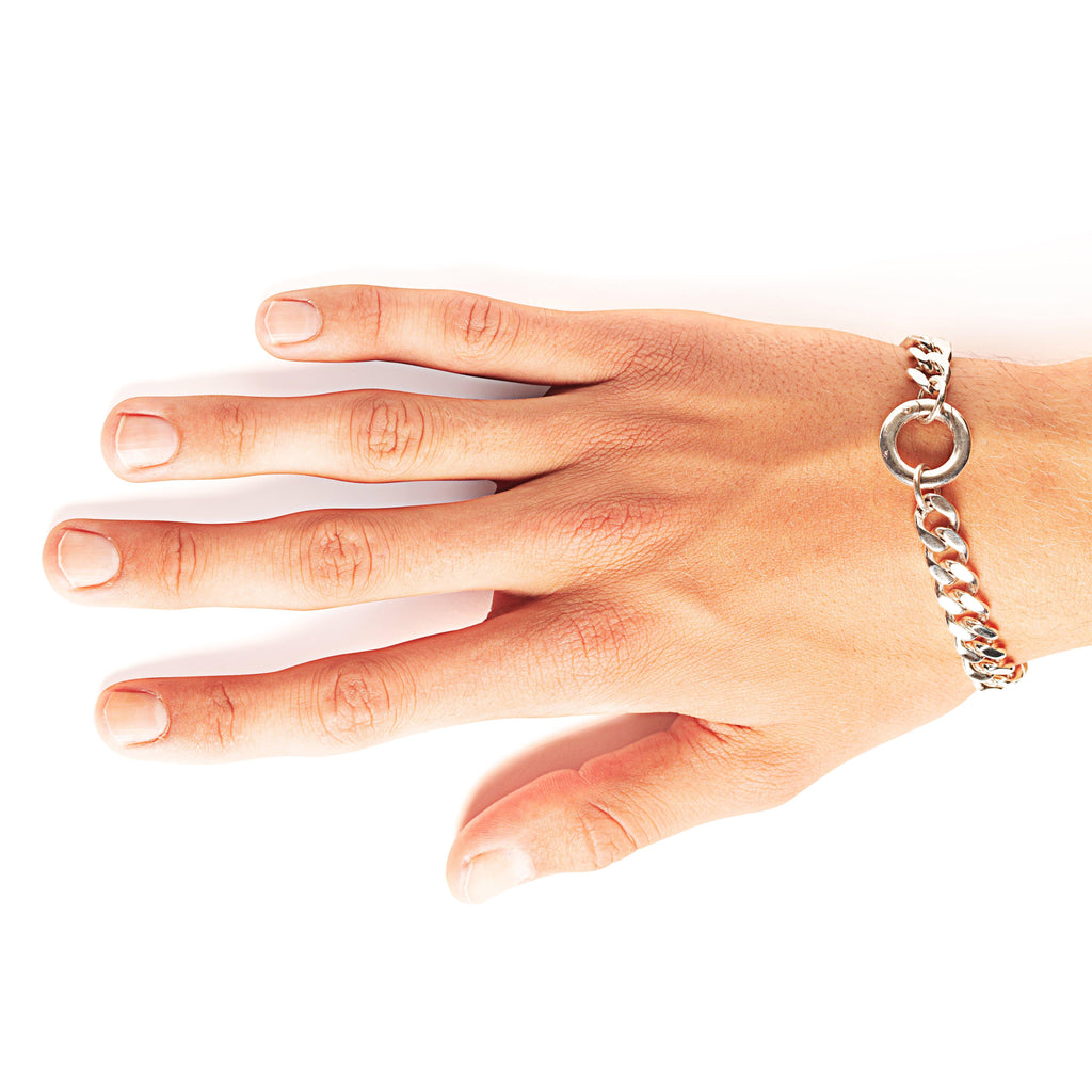 We Curb Chain Bracelet Fat, silver