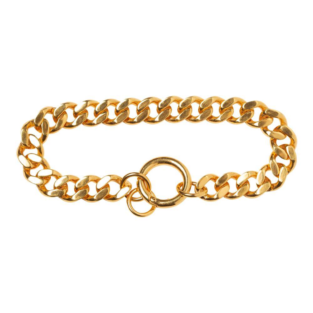 We Curb Chain Bracelet Fat, gold