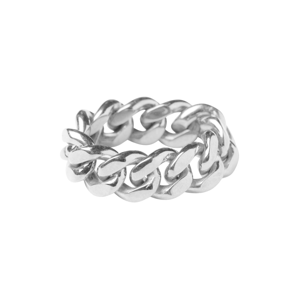 We Curb Chain Ring, silver