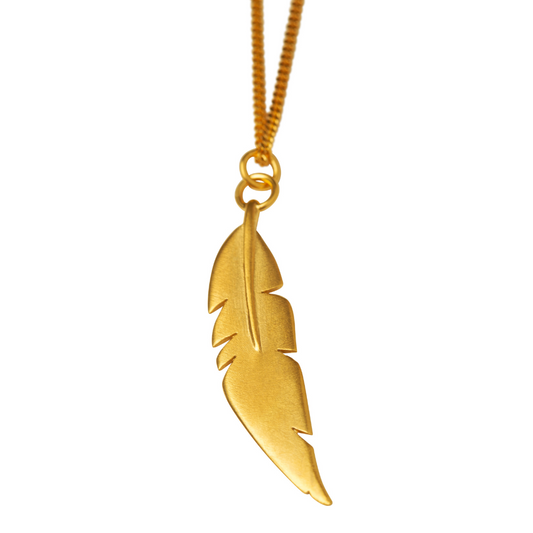 VH x FACETASM NECKLACE WITH FEATHER - Goldplated