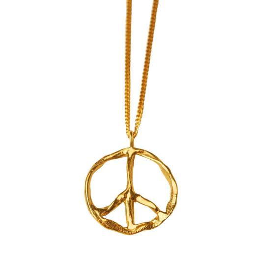 VH x FACETASM NECKLACE WITH PEACE SIGN - Goldplated