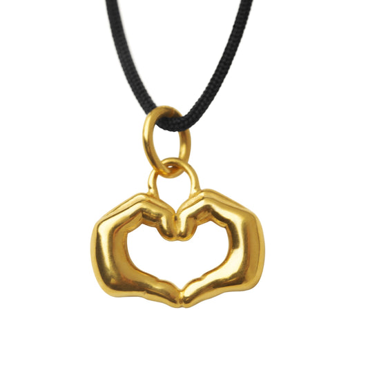 LOVE & RESPECT NECKLACE PENDANT - Goldplated silver