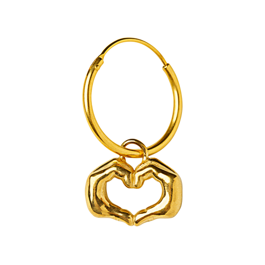 LOVE & RESPECT medium earring, Gold-plated