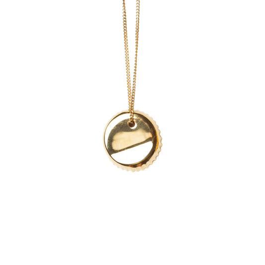 BOTTLE CAP NECKLACE - Goldplated silver