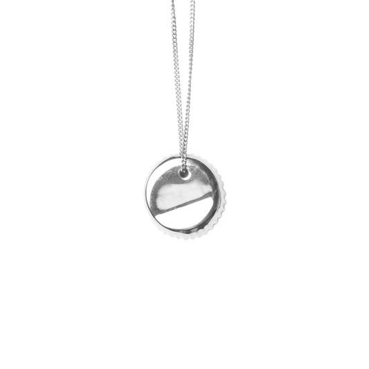 BOTTLE CAP NECKLACE - Silver