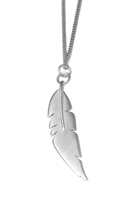 VH x Facetasm necklace with feather, silver