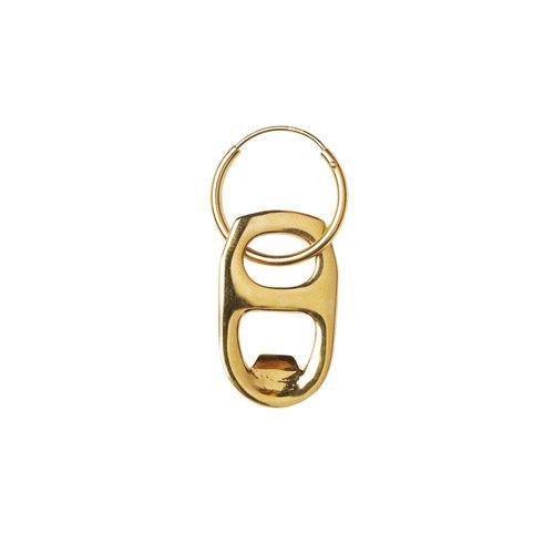 BEER CAN OPENER EARRING - Goldplated silver