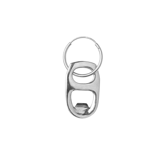 BEER CAN OPENER EARRING - Silver