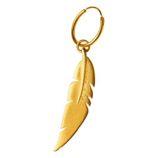 VH x FACETASM EARRING WITH FEATHER - Goldplated