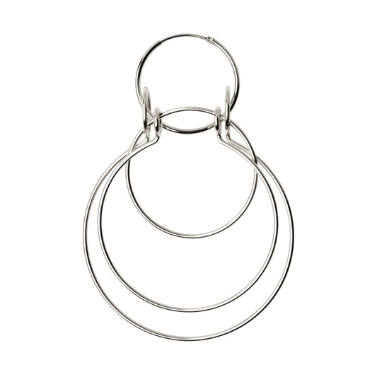 ANNA 3 IN 1 HOOP SMALL - silver