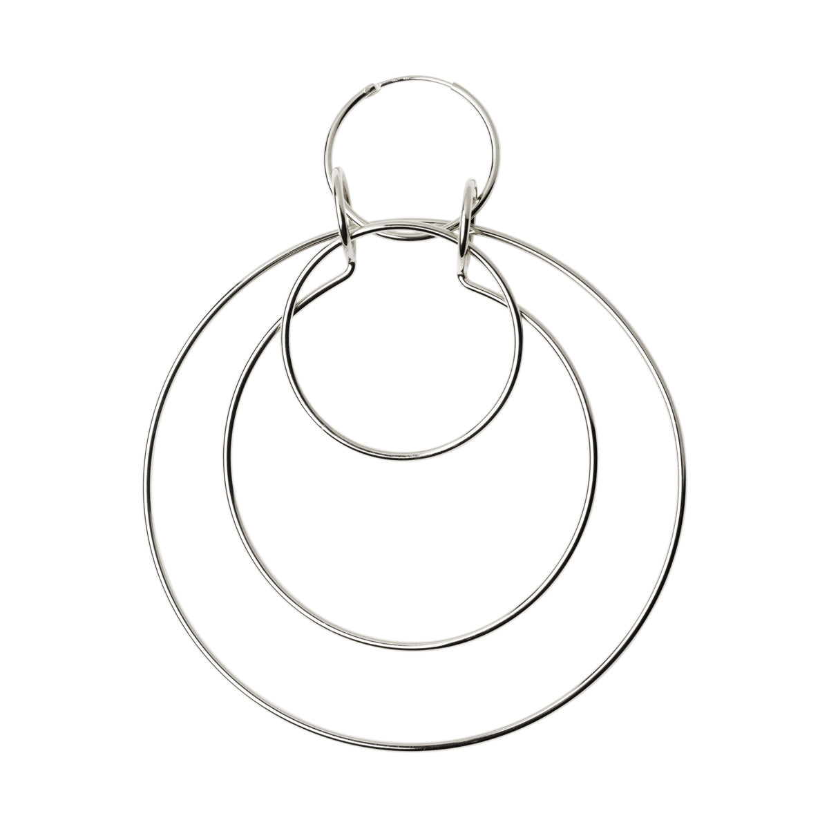 ANNA 3-IN-1 HOOP LAREGE - Silver