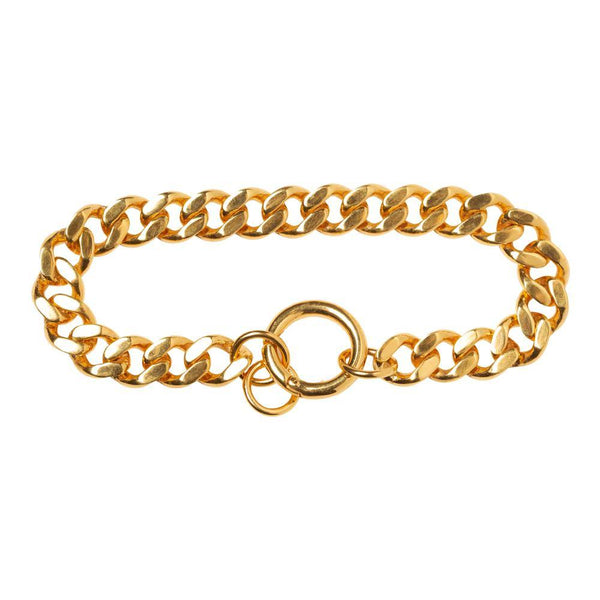 We Curb Chain Bracelet Fat, gold