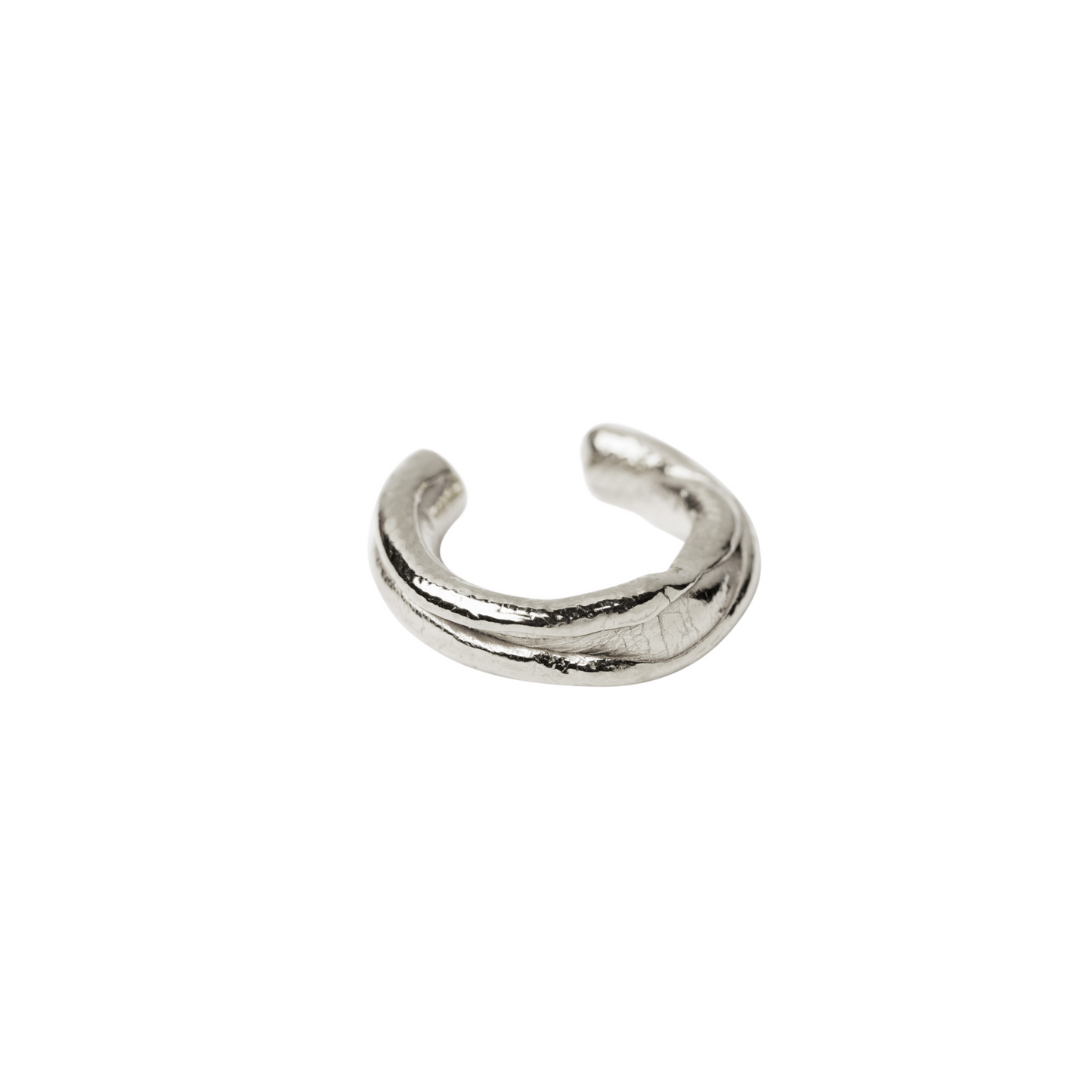 DRIP CHUNKY EAR CUFF - silver