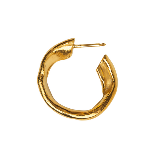 DRIP CHUNKY HOOP - goldplated silver